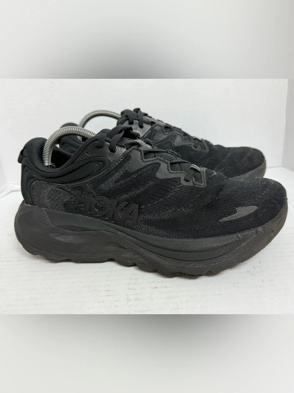 Hoka Gaviota 6 Wide Men's Size 9 2E Black Running Walking Sneakers WORN TWICE